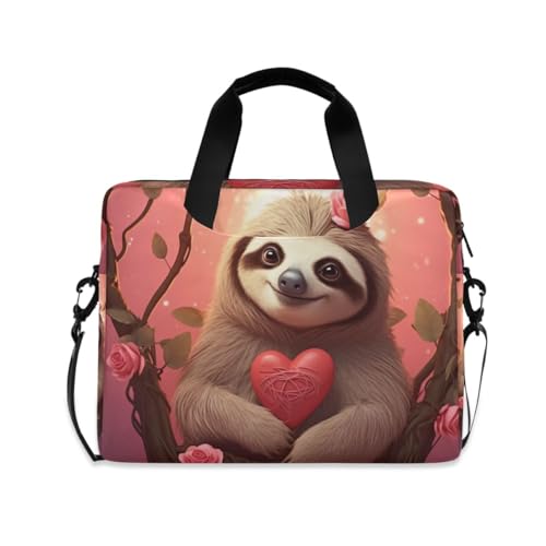 Sac à bandoulière pour ordinateur portable 15,6 au motif oiseaux rouges idéal pour le bureau