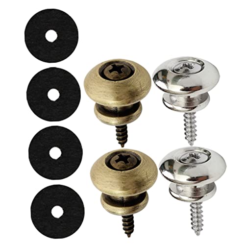 ERINGOGO Style Guitar Strap Lock Button 4 Pack Easy Install Locking Guitar Straps Parts