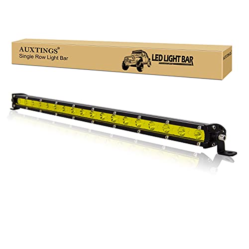 AUXTINGS 20 inch 90W LED Light Bar Spot Beam Waterproof Dual Row LED Work Diving Lights for Off Road ATV AWD SUV 4WD 4x4 Pickup (20 inch 90 Spot)