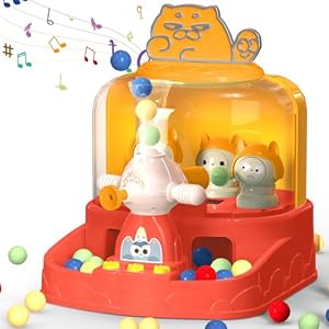 Shooting Game Toy for Girls age 4 5 6 7 8, Tabletop Game Set Desktop Toys Arcade Game Machine with Music, Lights, LED Score Record Christmas Birthday Gifts for Girls Age 3-8 Years Old Red