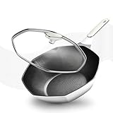 wok bollene prix [COMPOSITE de calor por conducción]: la parte inferior del producto adopta un fondo compuesto parte inferior de calor de aleación de conducción, no estufa, perfecta compatibilidad, el uso a largo plazo sin fondo convexo.