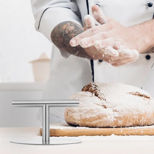 Prensador de pasteles de acero inoxidable resistente para repostería casera 6