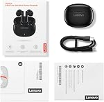 Lenovo E310 Ecouteurs stéréo sans fil True Bluetooth 5.3 ENC Bruit-annulation des écouteurs avec 13mm Type de haut-parleur-C Charge 20h Batterie Life for Music Calls Confortable Fit Earbuds sans fil - noir