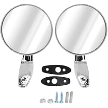 Car Door Side Mirrors Manual Folding Silver Zinc Alloy Chrome Plating for Fury III GTX Satellite Coronet Polara Duster Scamp Barracuda