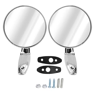 Car Door Side Mirrors Manual Folding Silver Zinc Alloy Chrome Plating for Fury III GTX Satellite Coronet Polara Duster Scamp Barracuda