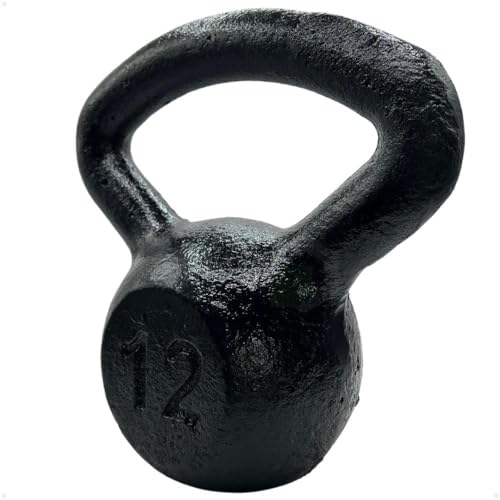 Kettlebell de Ferro Fundido Pintado Alça Longa - 12 Kg