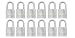 ABUS 09170 72/40 Aluminum Safety Padlock Keyed Alike, 1 Inch Shackle, 12 Count, Silver, Piece