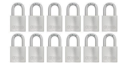 ABUS 09170 72/40 Aluminum Safety Padlock Keyed Alike, 1 Inch Shackle, 12 Count, Silver, Piece