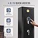 BlackSmith 6 Rifle Gun Safe for Home Rifle and Pistols Long Gun Safe 0.1s Quick Access Biometric Rifle Safe Fingerprint Gun Cabinet Keypad with Door Panel Organizer Dual Alarm Password Memory Function