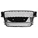 Honeycomb Sport Mesh Rs5 Style Hex Grille Grill Black w/Fog Light Cover Fit for Audi A5/S5 B8 8T 2008-2012 Standard Bumper