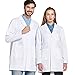 Icertag Camice Bianco da Laboratorio Medico Lavoro da Unisex Uomo Donna qualità Superiore Small…
