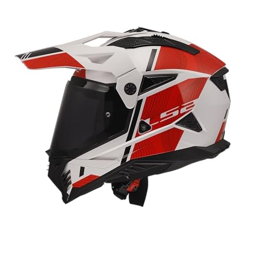 LS2, Motocrosshelme Pioneer II Hill Gloss White Red, M
