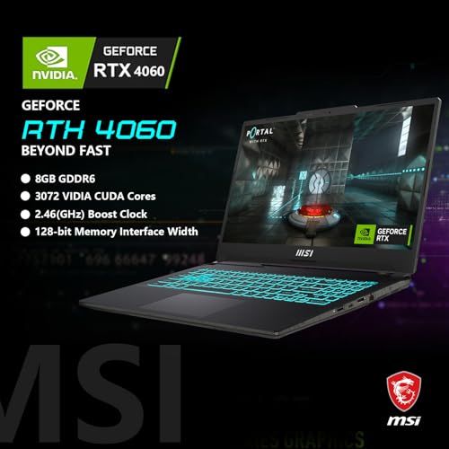 Image of msi Cyborg 15 i7 RTX 4060 Pro Gaming Laptop, 15.6 FHD 144Hz, Intel i7-12650H (Beats AMD Ryzen 7 7435HS), NVIDIA RTX 4060, 32GB DDR5 RAM, 1TB SSD, Wi-Fi 6, Win 11 P, Bundle with PCO Laptop Cooler