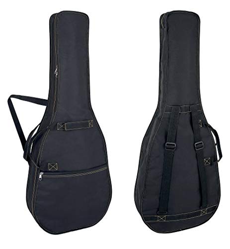 GEWA Guitar Gig-Bag Series 103 Classical Guitar 4/4, Guitar Bag (tear-proof protection, 3 mm foam padding, practical pockets, Cordura 600, adjustable backpack straps), Black