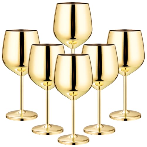 Tessco for you 18oz Gold Stemmed Set of 6