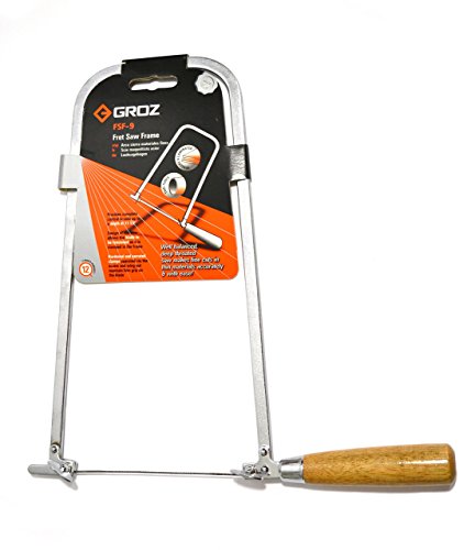 Groz Fret Saw Frame, 12 Inch / 300 mm Chrome Plated Steel