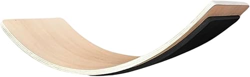 Yes4All Tabla de equilibrio de madera, tabla de balancín de 36 pulgadas, madera natural para evitar que se atasque la mano, tablero para niños