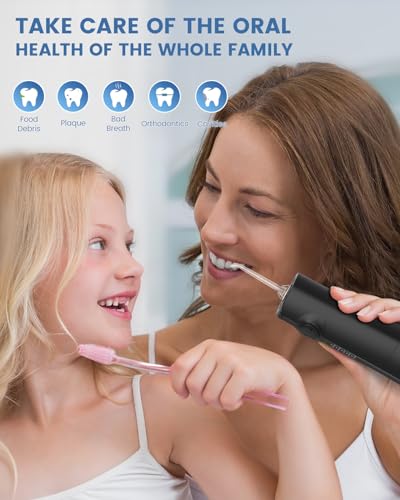Auiei Water Flosser Teeth Pick: 9 Jet Tips Cordless Oral Irrigator With 300Ml thumb #7