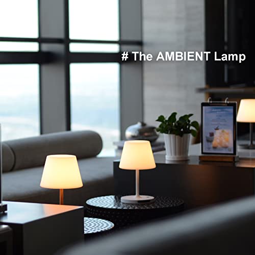 Lotitol LTL-3672 Outdoor Table Lamp/Cordless Usb Rechargeable 4000Mah / 2700K Led/Touch Dimmable/Portable Battery Operated / Ip44 Waterproof/Pe Shade/Bedroom Dinning Camping Patio  thumb #5