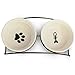 MushroomCat Pet Personalized Feeder Double Ceramic Cat Dog Bowl Dishes Elevated Food Water Bowls Metal Raised Antiskid Stand(Beige)