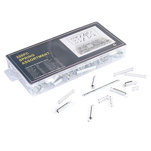 200 Piece Muzerdo Spring Assortment Set | Zinc Plated Compression And Extension Springs #TOP5