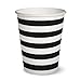 Produktbild 10 Pappbecher Stripes - Schwarze Streifen 0,3l Ø8,5 x H10,2cm