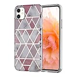★Perfekt Fit: Weiche Silikon Handy Schutzhülle mit Marmor Muster Handyhülle Kompatibel mit Apple iPhone 12 Mini (5,4