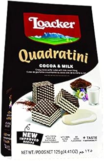 Loacker Quadratini Cocoa & Milk 125Grams - Italy