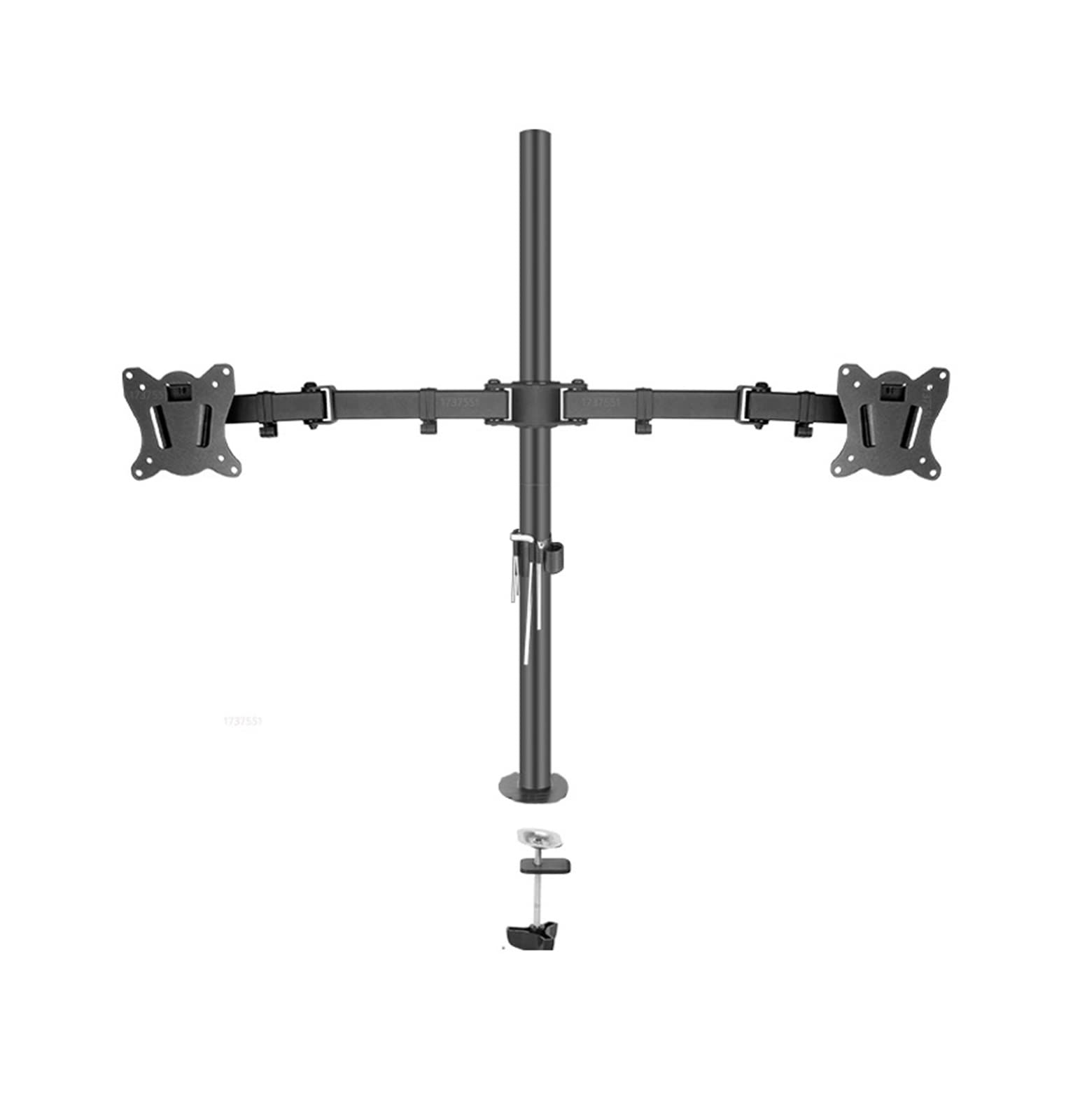 Aioneer Full Motion Monitor Arm With Clamp Base, 360 Degree Rotation And 12Kg Load Capacity, Ideal For Desk Mounting And Space Saving-With Grommet Base