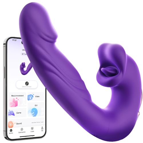 2026 New APP Nethervibe Controlled Intimate Massager 4in1 Personal Stimulator IPX7 Waterproof Quiet Design E7845W (Purple)