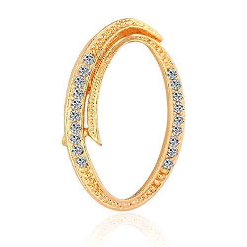 Image of BeeGift Letter Brooch Pins Initial Rhinestone Brooch for Women Crafts,Rhinestone Crystal Lapel Pin Brooches Gold A-Z 26 Letters