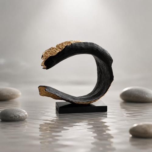 Sculpture ondulée blanche pour table de salon et décoration d'intérieur - 8