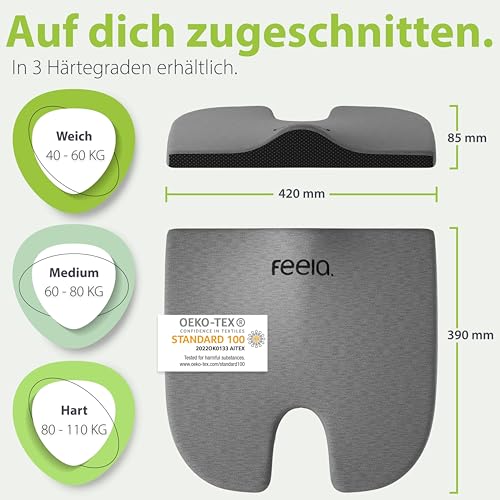 feela Orthopädisches Keilkissen aus Memory Foam für Stuhl – Bild 5