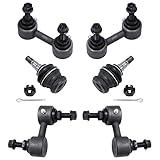 Detroit Axle - Front 6pc Suspension Kit for 03-08 Subaru Forester, 04-07 Impreza, 4 Front and Rear Stabilizer Sway Bar Links 2 Lower Ball Joints 2004 2005 2006 2007 Replacement