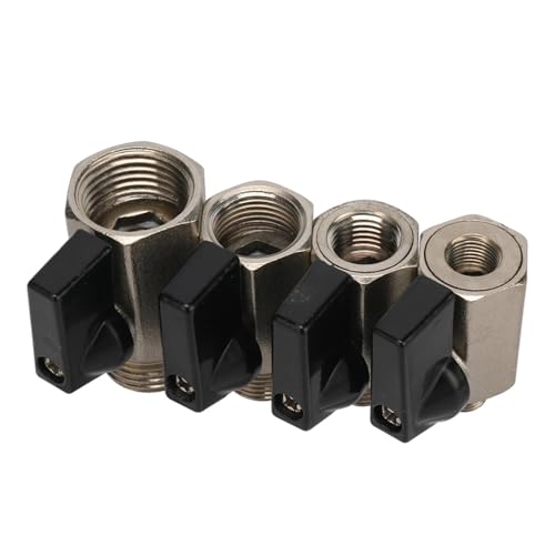 Mini válvula de bola de latón roscada 3/8 llave de paso macho hembra neumática fontanería 6