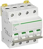 Número de polos: 4P Schneider Electric A9S65440 iSW Interruptor en Carga, 4P, 40A, 240V, 73mm x 72mm x 85mm, Blanco