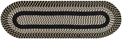 Better Trends Newport Braid Collection is Durable and Stain Resistant Reversible Indoor Utility Rug 100% Polypropylene in Vibrant Colors, 24" x 108" Runner, Black