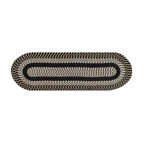 Better Trends Newport Braid Collection Is Durable And Stain Resistant Reversible Indoor Utility Rug 100% Polypropylene In Vibrant Colors, 24" X 108" Runner, Black #TOP5