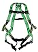 Miller Fall Protection P950/XXLGN DuraFlex Python Harness w/Mating Buckle Leg Strap, Xx-Large, Green