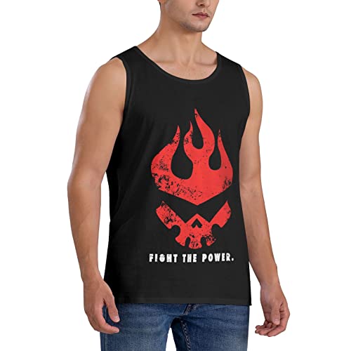 Anime Gurren Lagann Logo Tank Top Mens Casual Vest Summer Round Neckline Sleeveless Clothes Black #TOP6