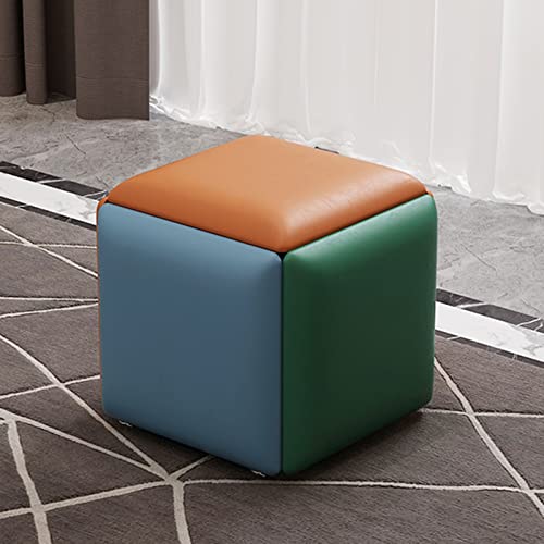 Chaises cubiques à roulettes avec tabourets empilables de chambre