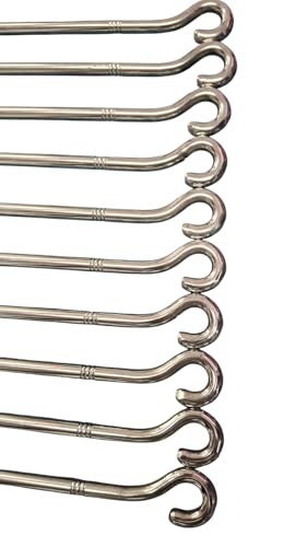 Image of Heavy Duty Stainless Steel Swing Hanging Rod 12 Inch | 10mm Thick Jhula Saliya | Rust Proof Ceiling Hook Extension Rod for Swing, Hammock, Chair, Balcony & Indoor Outdoor Use (Pack of 4(4, Silver)