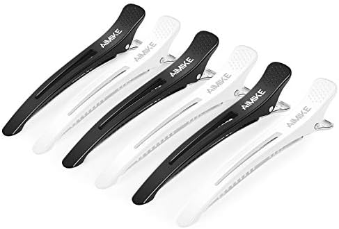 Hair Clips, AIMIKE 6 Pack Hair Clips for Styling and Sectioning, Non Slip Hair Clips with Silicone Band, No-Trace Hair Clips for Thick and Thin Hair - Professional Salon Hair Clips