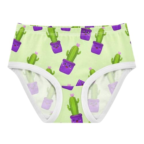 Joisal Cute Cartoon Cactus Green Panties Little Girl Girls Underwear Toddler Cotton Stylish Briefs Underpants 2t