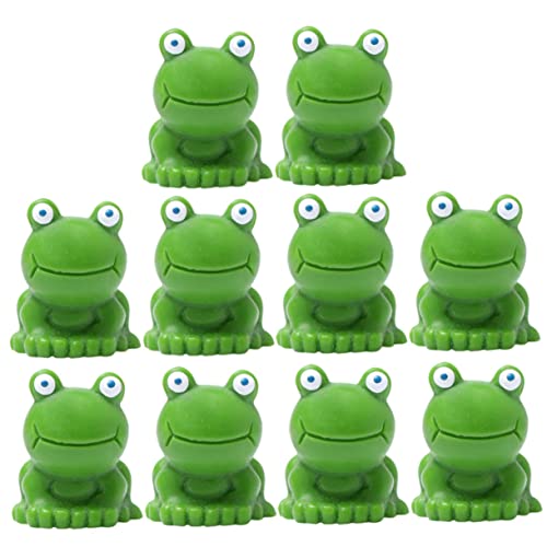 Supvox Kleiner Frosch Dekoration Aus Harz Für Garten Und Tisch 10 Stück Wetterfest Langlebig Uv Beständig Micro Landschafts Bonsai Ornamente Outdoor Und Indoor