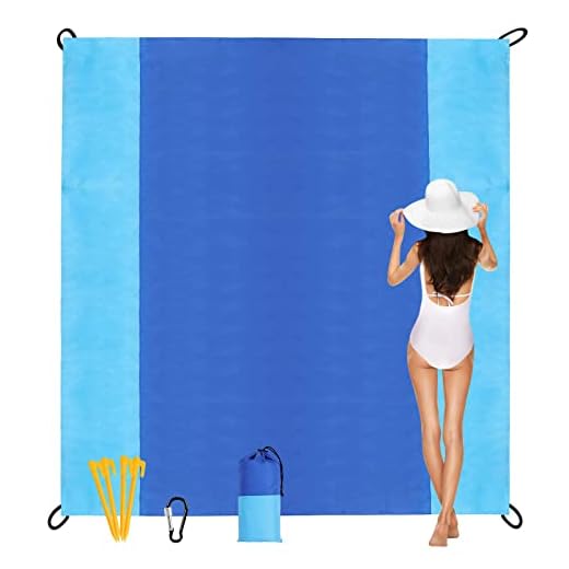 Uneam Beach Blanket Sandproof, Oversized Beach Mat 10' X 9' Suitable for 8-10 Adults, Waterproof Lightweight Picnic Mat for Travel, Camping, Hiking
