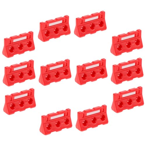 VANZACK 12pcs Traffic Signs Fences Educational for Construction Road Barriers for Imaginative Play and Traffic Safety Awareness