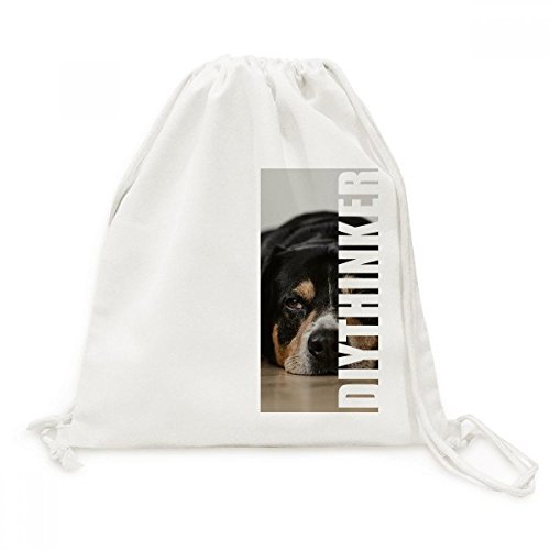 Sac à dos à cordon chien et animaux pour voyage en toile canvas