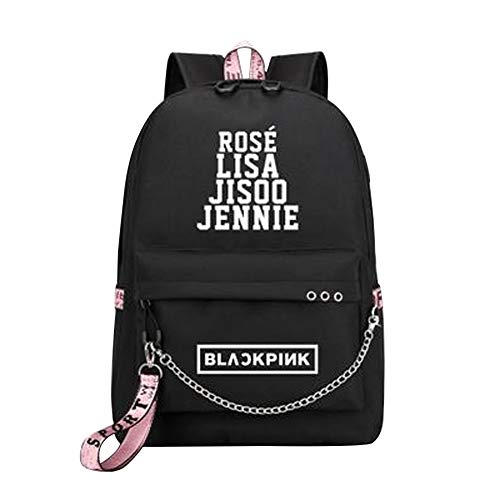 URMOSTIN Blackpink Mochila Escolares con Puerto de Carga USB Casual College Estudiante
