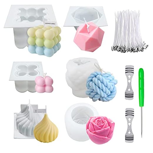 NICAVKIT 6Pcs Silicone Candle Molds